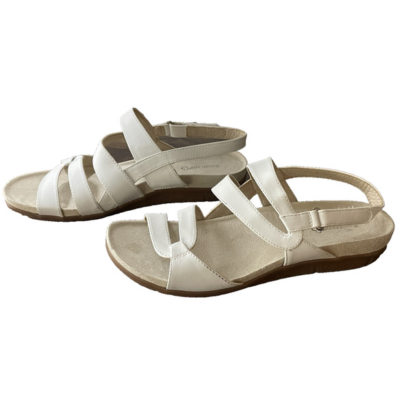 Baretraps Jenifer White Leather Sandals Women's Size 9M GUC - Picture 5 of 10
